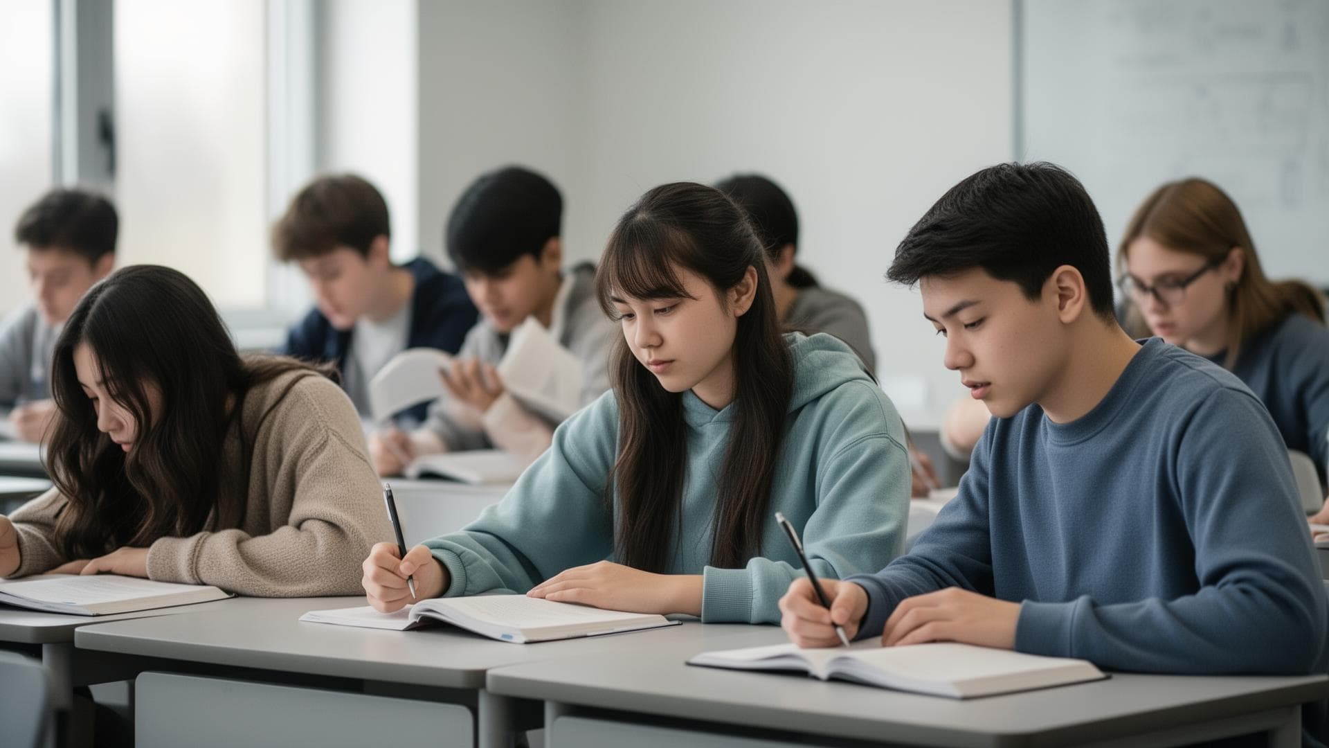 Students learning in classroom